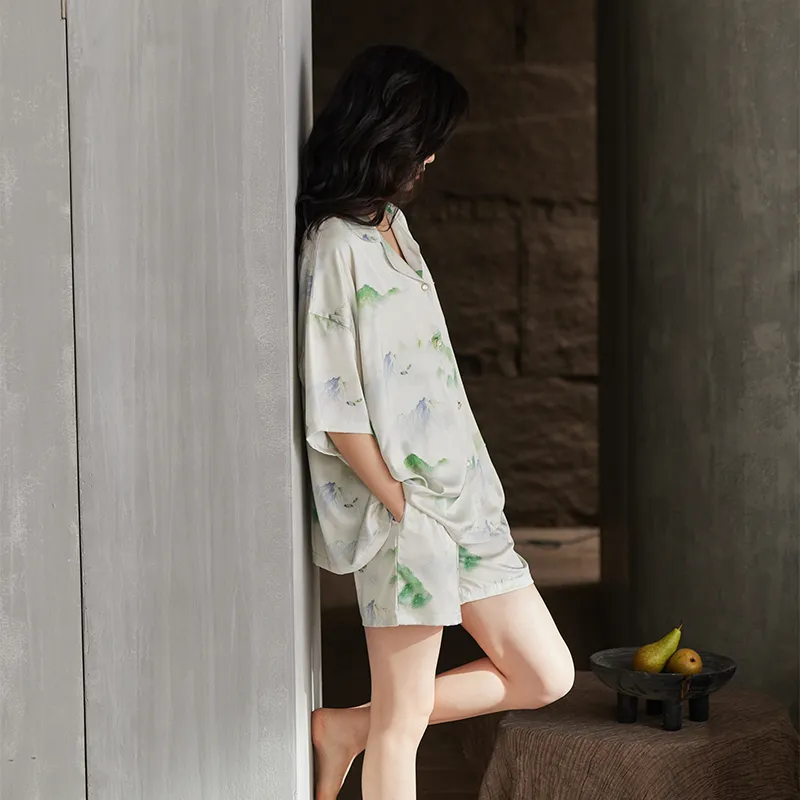 XUANZHITING Pajama Set Women's White-1
