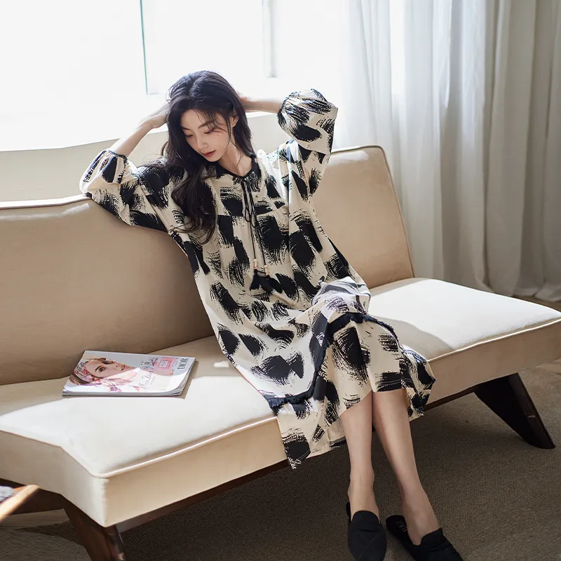 XUANZHITING Nightgown Gift Box Set Women's Ecru-1