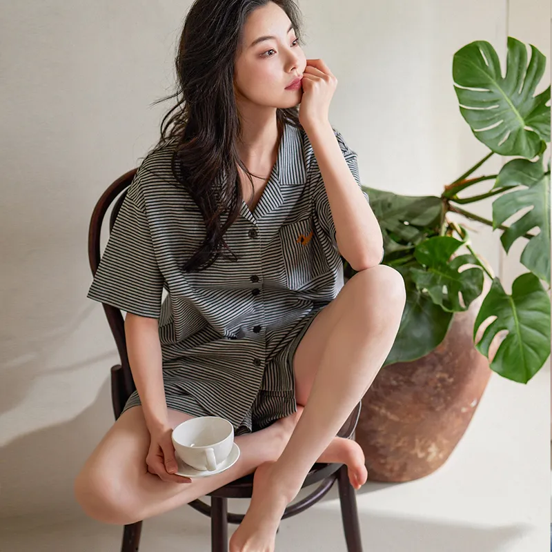 XUANZHITING Pajama Set Women's Gray-4