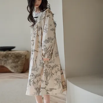 XUANZHITING Nightgown Women's Gift Box Set Ecru