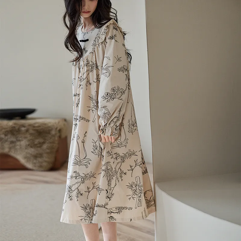 XUANZHITING Nightgown Women's Gift Box Set Ecru-0