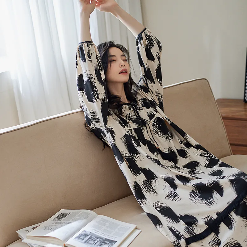 XUANZHITING Nightgown Gift Box Set Women's Ecru-5