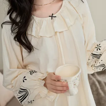 XUANZHITING Pajama Set Women's Gift Box Set Apricot