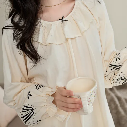 XUANZHITING Pajama Set Women's Gift Box Set Apricot