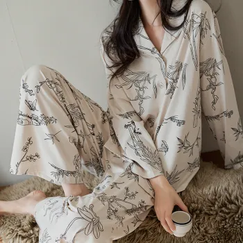 XUANZHITING Pajama Set Gift Box Set Women's Light Gray