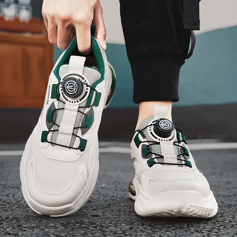DEERWAY Wear-Resistant Height Increasing Low-Top Chunky Sneakers Men's-8
