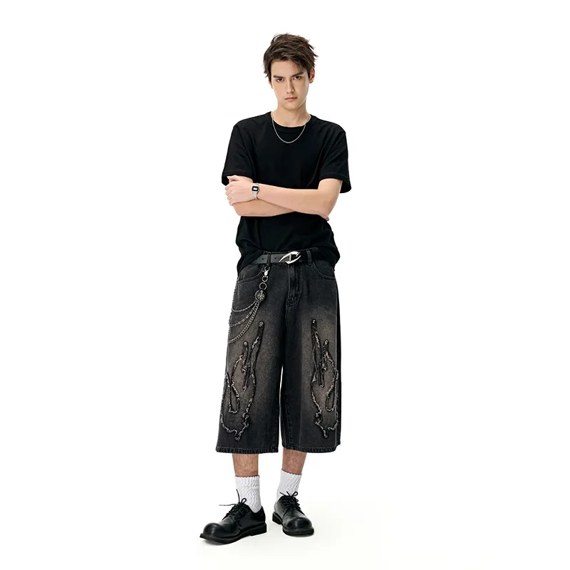 Bulking Tide Brand Denim Shorts Unisex-4