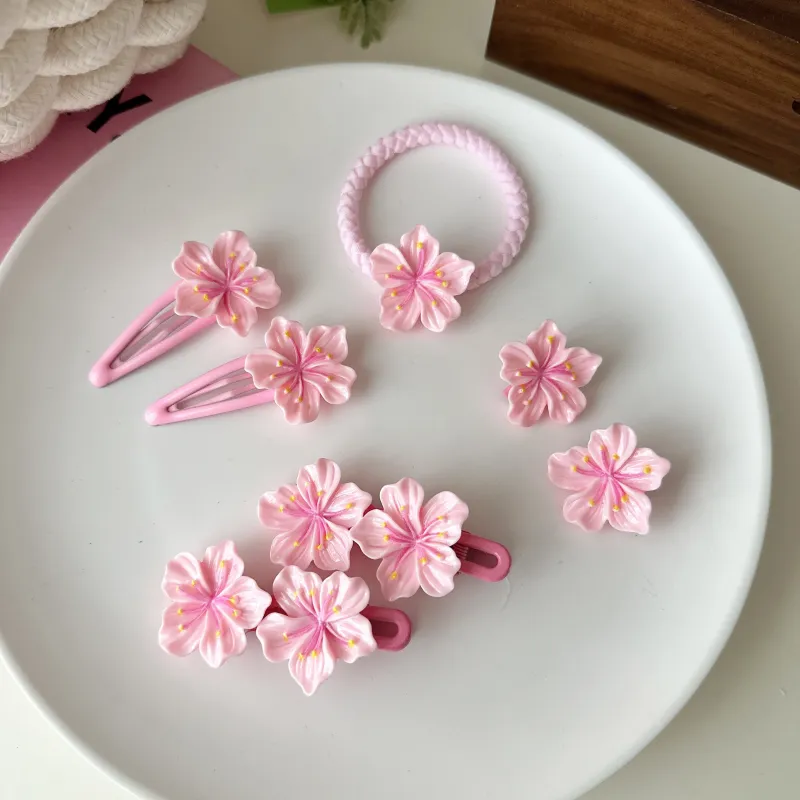 Like A Dream Acrylic Fabric Rubber Band Hair Clips Women's-15