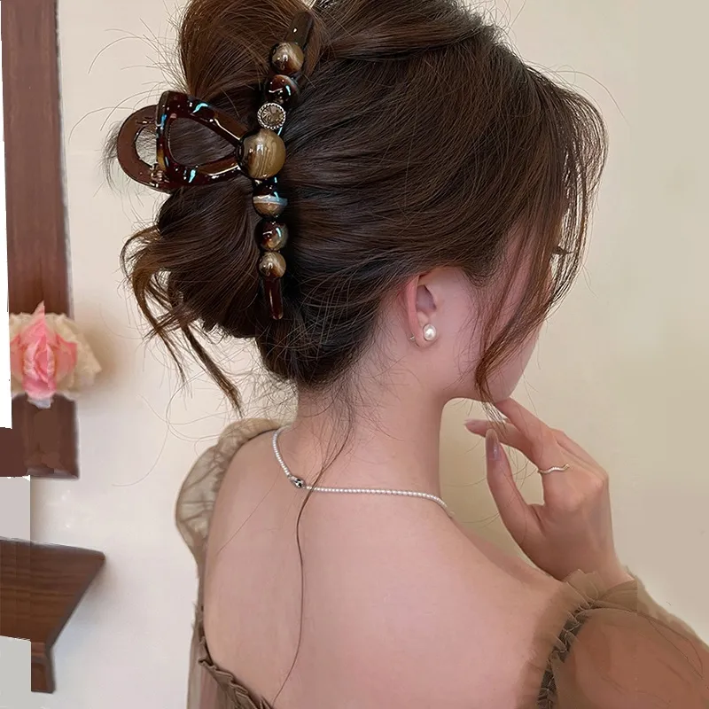 Like A Dream Advanced Rear Head Plate Large Size Claw Clip Everyday Commute Versatile Elegance Hair Clip Women's-2