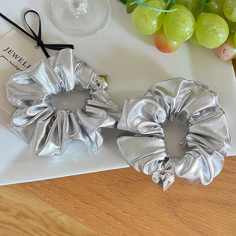 Like A Dream Acrylic/Rubber Band/Fabric Hair Tie Women's Silver-2