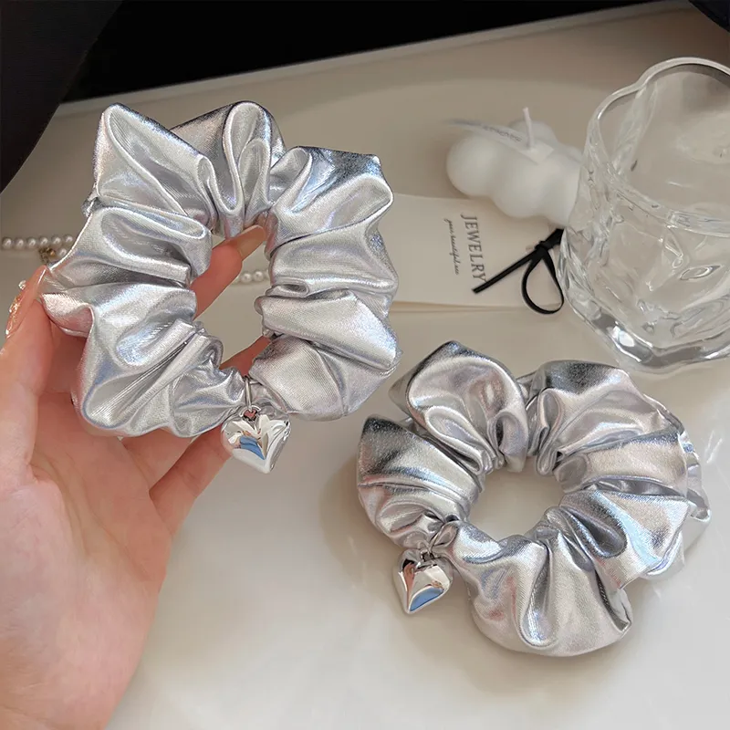 Like A Dream Acrylic/Rubber Band/Fabric Hair Tie Women's Silver-3