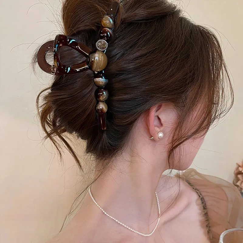 Like A Dream Advanced Rear Head Plate Large Size Claw Clip Everyday Commute Versatile Elegance Hair Clip Women's-4