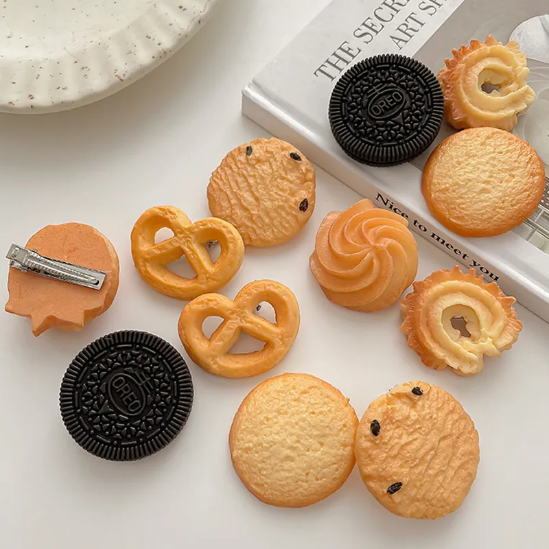 Like A Dream Resin Cute Cookie Food Fun Quirky Bangs Clip Unisex Multiple Options Available-23