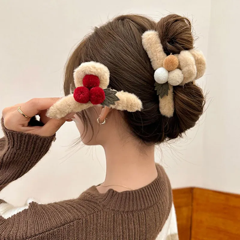 Like A Dream Acrylic Plush Hair Clips Women's-3