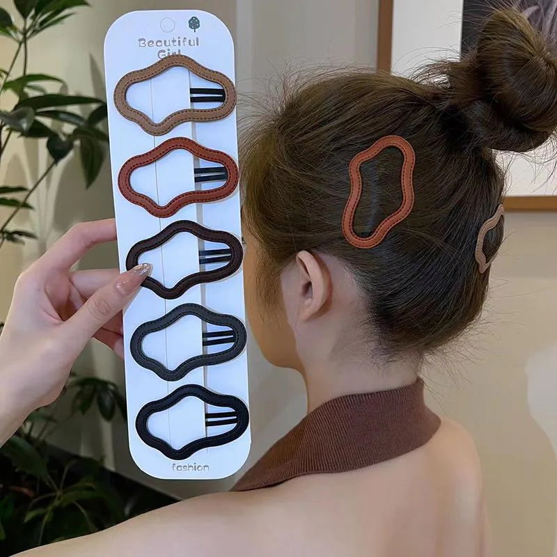 Like A Dream Leather Hair Clips Women's-5