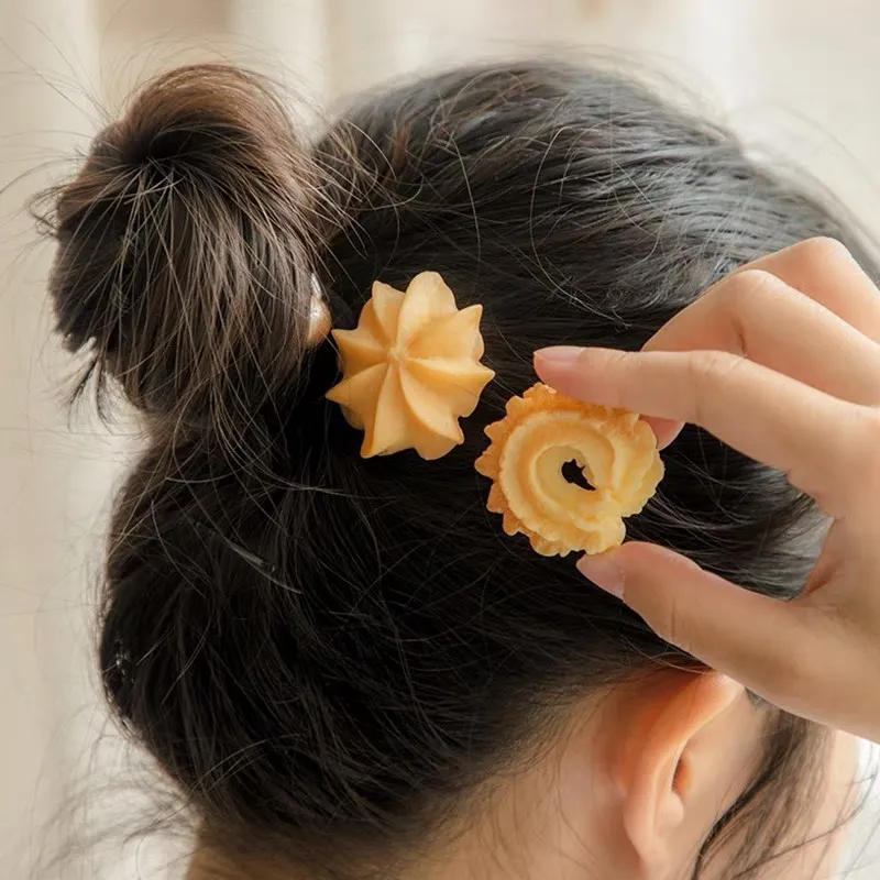 Like A Dream Resin Cute Cookie Food Fun Quirky Bangs Clip Unisex Multiple Options Available-17
