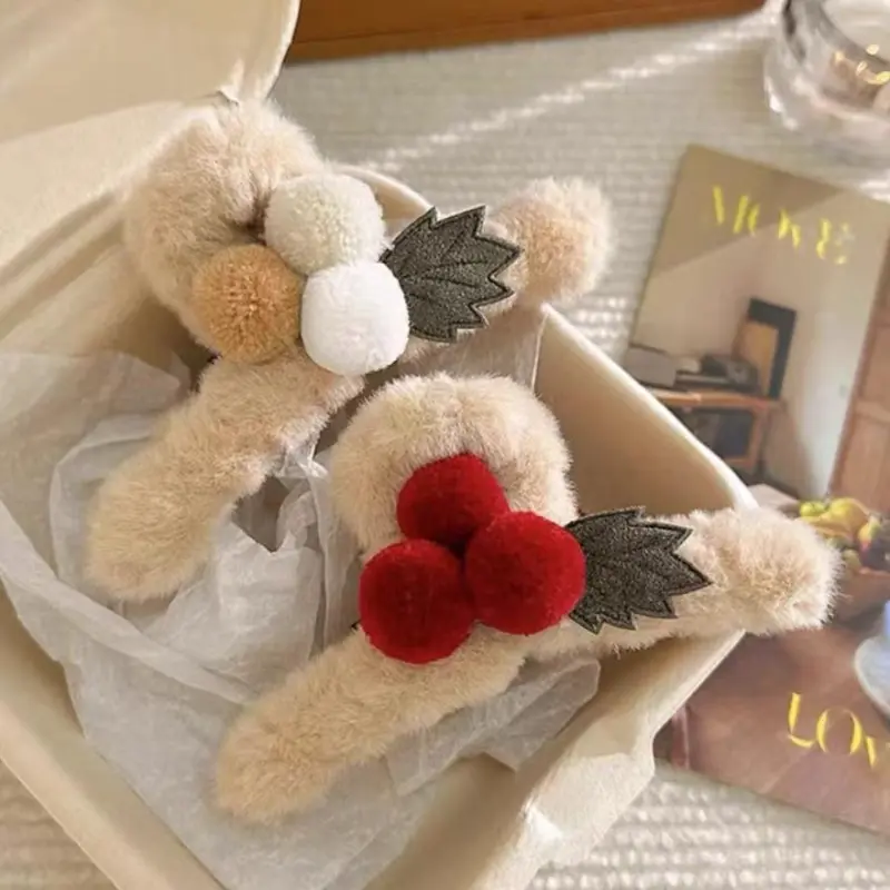 Like A Dream Acrylic Plush Hair Clips Women's-4