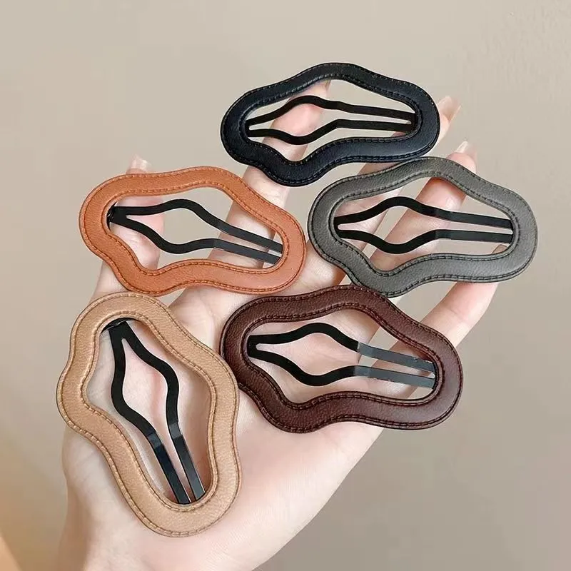 Like A Dream Leather Hair Clips Women's-1