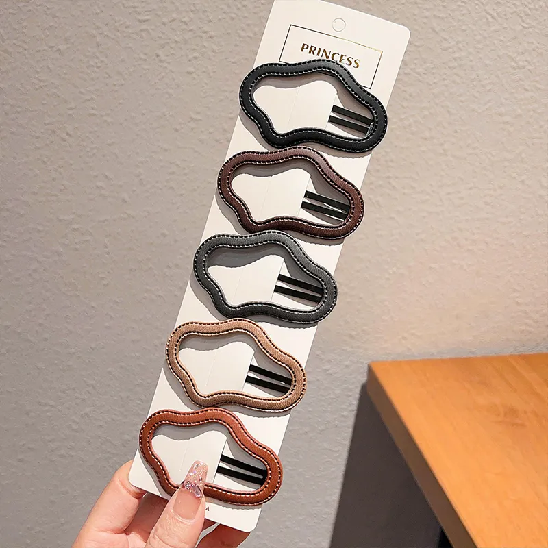 Like A Dream Leather Hair Clips Women's-3