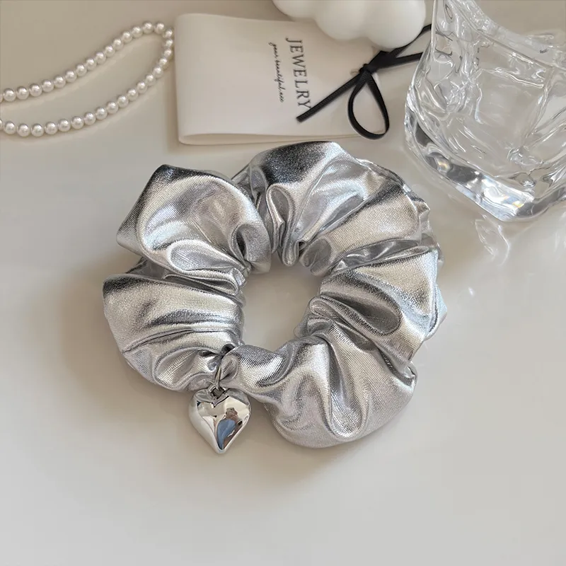 Like A Dream Acrylic/Rubber Band/Fabric Hair Tie Women's Silver-1