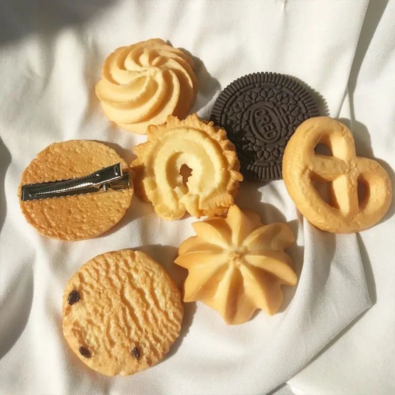 Like A Dream Resin Cute Cookie Food Fun Quirky Bangs Clip Unisex Multiple Options Available-15