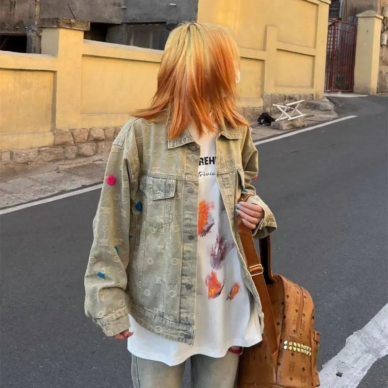 EDCO BREAK SILENCE Denim Jacket Unisex Yellow Mud-3