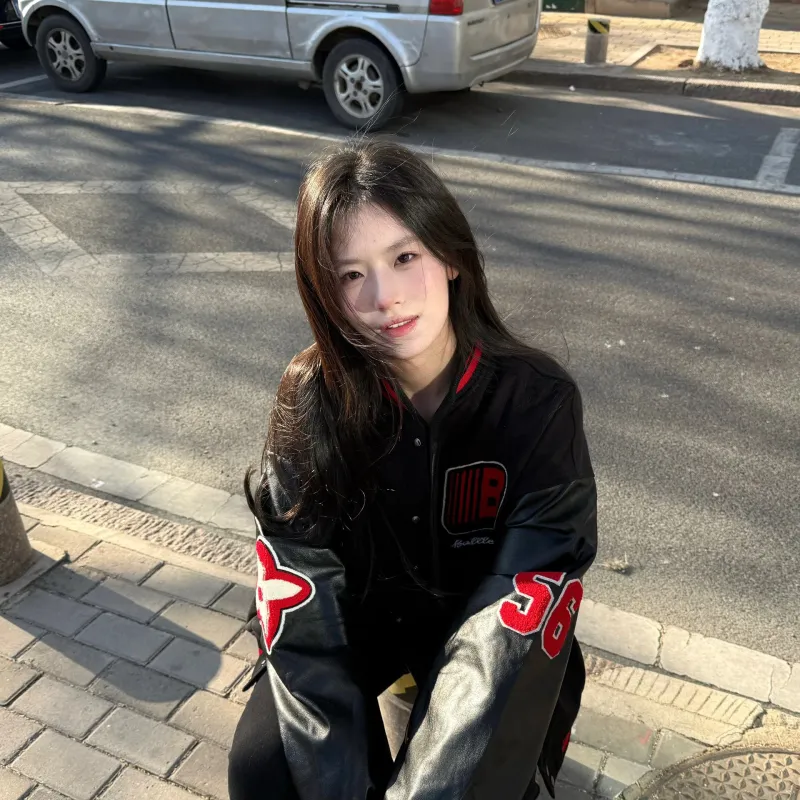 EDCO BREAK SILENCE Baseball Jacket Unisex Black-2