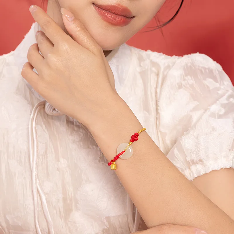 ZHOU LIU FU Bracelets White Jade Women's-8