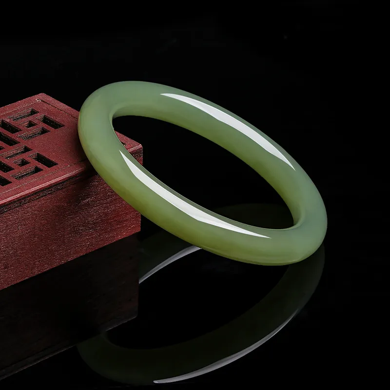 ZHOU LIU FU Bangles Green Jade Women's-36
