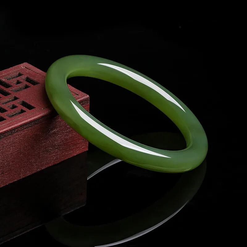 ZHOU LIU FU Bangles Green Jade Women's-32