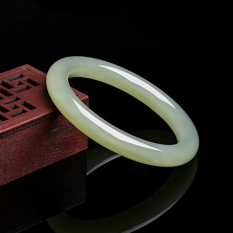 ZHOU LIU FU Bangles Green Jade Women's-17