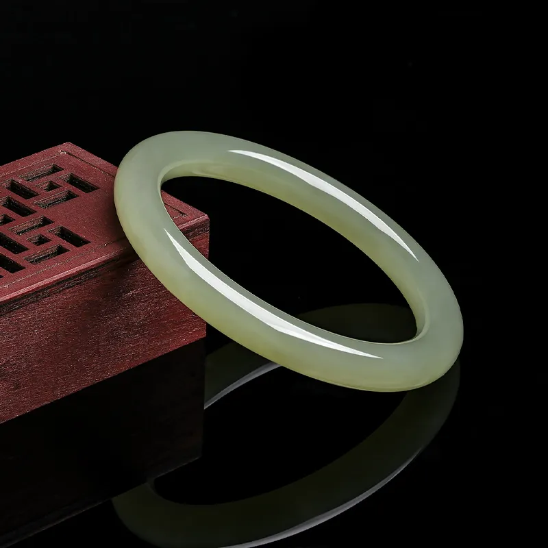 ZHOU LIU FU Bangles Green Jade Women's-12