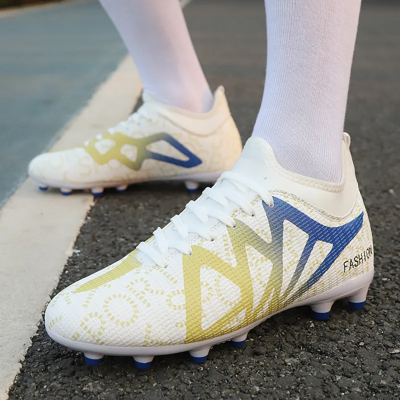QIUTEXIONG FG Firm Ground Soft Ground, Natural Ground Support Impact Resistant Soccer Shoes Unisex-2