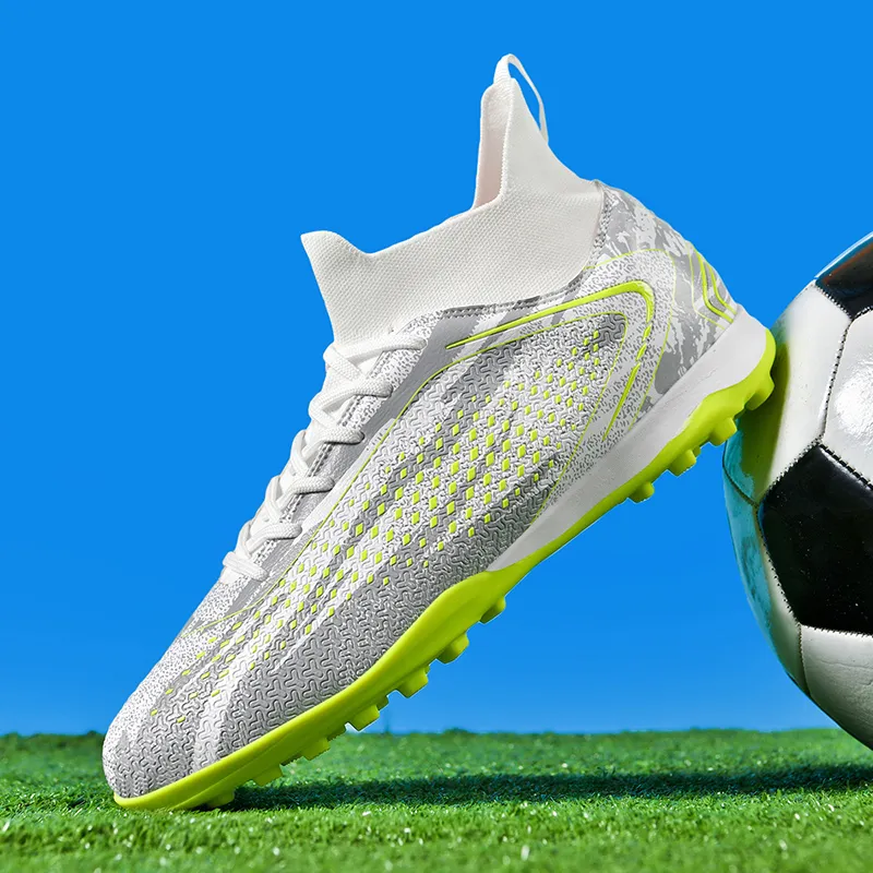 QIUTEXIONG FG Rubber Long Studs TF Rubber Broken Studs Cushioning Impact Resistant Soccer Shoes Unisex-9