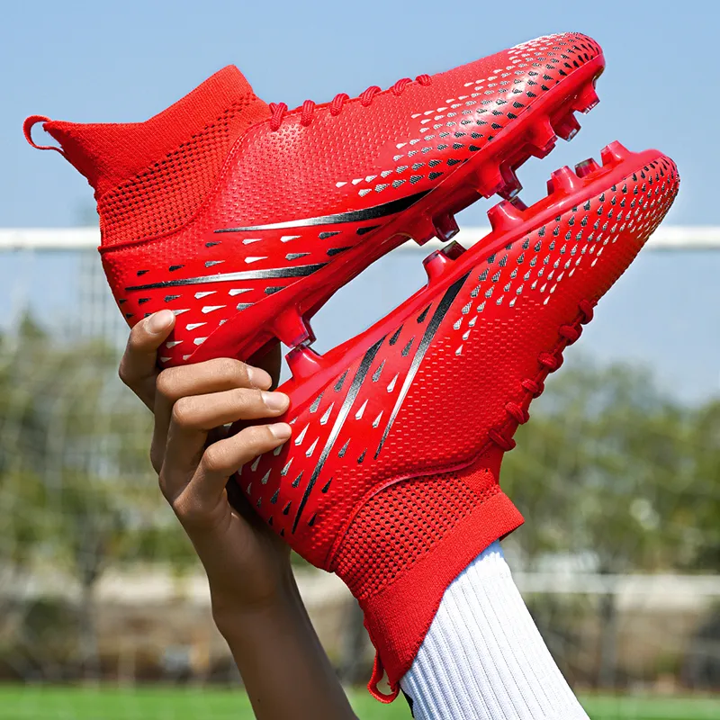 QIUTEXIONG Soft Ground, Artificial Ground, Natural Ground Anti Slip Wear Resistant Soccer Shoes Unisex-3