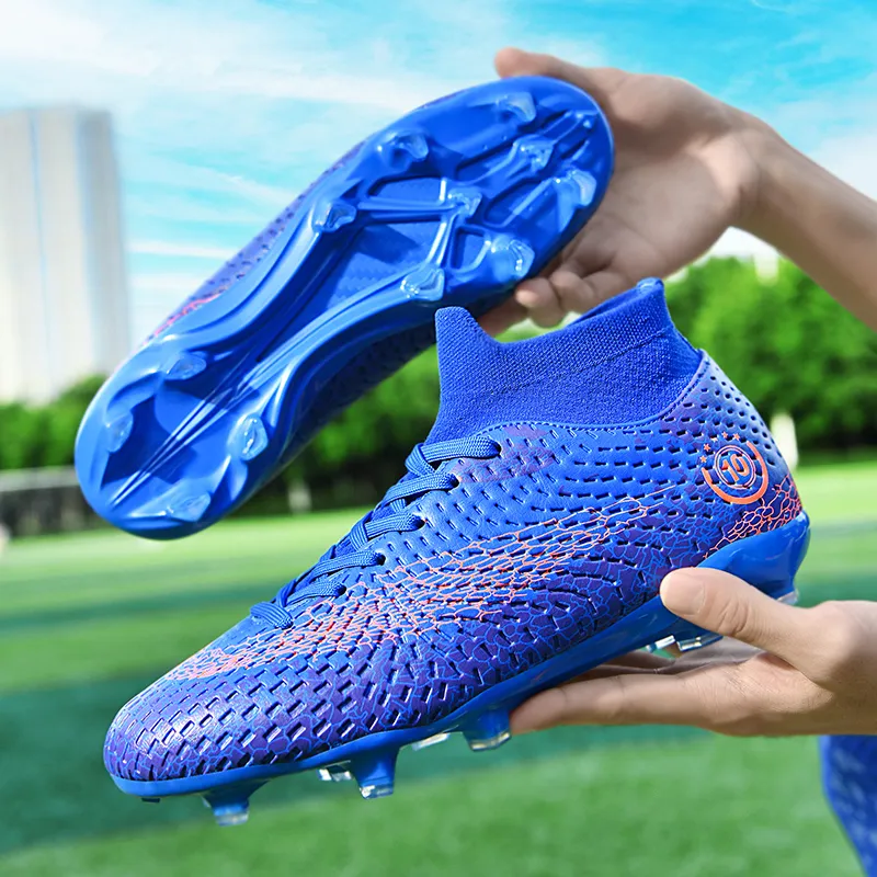QIUTEXIONG FG Rubber Long Studs TT Rubber Broken Studs Artificial Ground Cushioning Breathable Soccer Shoes Unisex-14