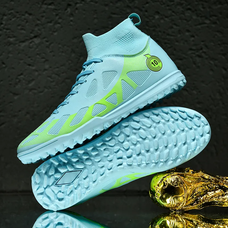 QIUTEXIONG FG Rubber Long Studs TF Rubber Broken Studs Soft Ground Firm Ground Slip Resistant Soccer Shoes Unisex-13