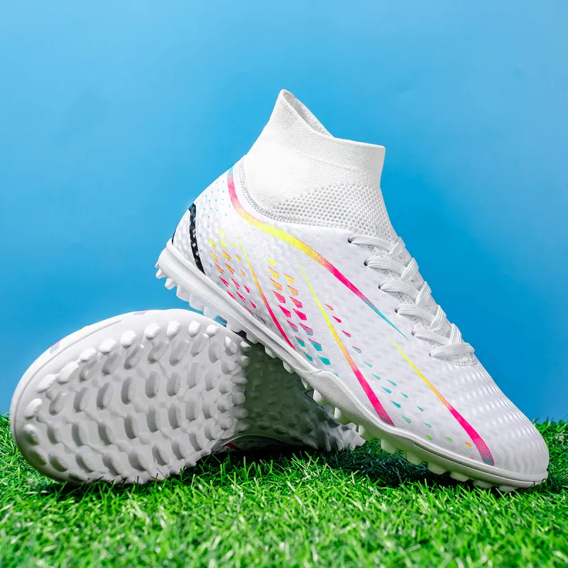 QIUTEXIONG TF Turf Artificial Ground, Indoor Slip Resistant Soccer Shoes Unisex-4