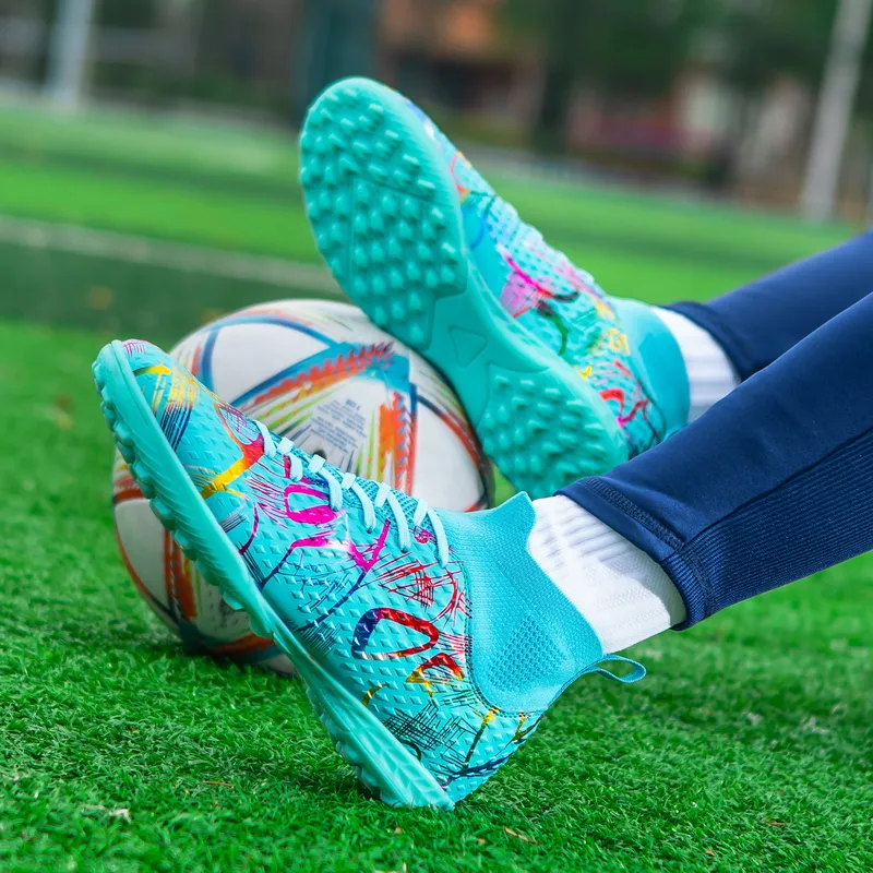 QIUTEXIONG FG Rubber Long Studs TF Rubber Broken Studs Soft Ground Firm Ground Balance Soccer Shoes Unisex-11
