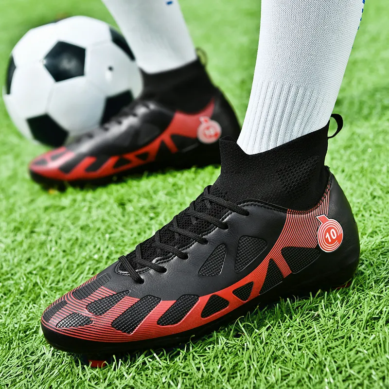 QIUTEXIONG FG Rubber Long Studs TF Rubber Broken Studs Soft Ground Firm Ground Slip Resistant Soccer Shoes Unisex-19