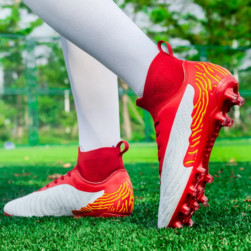 QIUTEXIONG FG Firm Ground Soft Ground Firm Ground Slip Resistant Soccer Shoes Unisex-12
