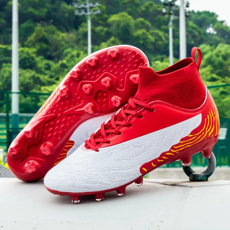 QIUTEXIONG FG Firm Ground Soft Ground Firm Ground Slip Resistant Soccer Shoes Unisex-10