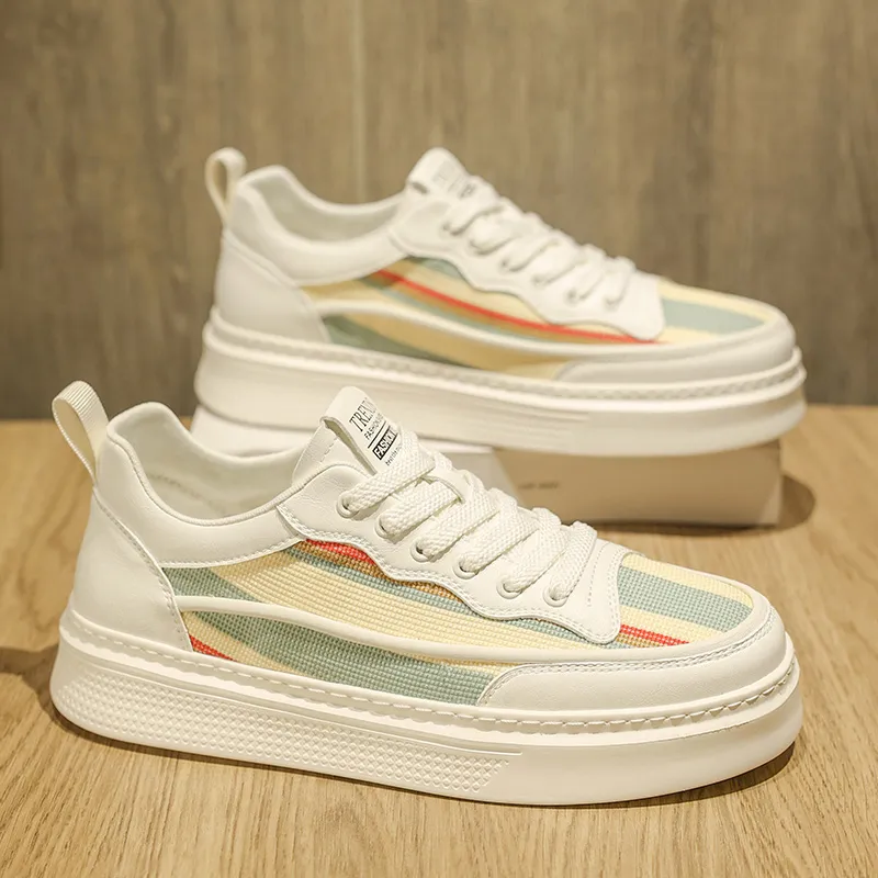 QIUTEXIONG Anti Slip Wear Resistant Low Top Skateboard Shoes Men's-12