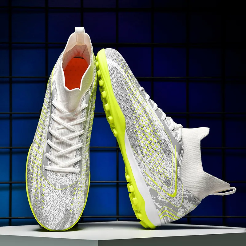QIUTEXIONG FG Rubber Long Studs TF Rubber Broken Studs Cushioning Impact Resistant Soccer Shoes Unisex-8
