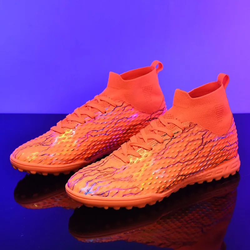 QIUTEXIONG FG Rubber Long Studs TF Rubber Broken Studs Soft Ground Firm Ground Slip Resistant Soccer Shoes Unisex-19