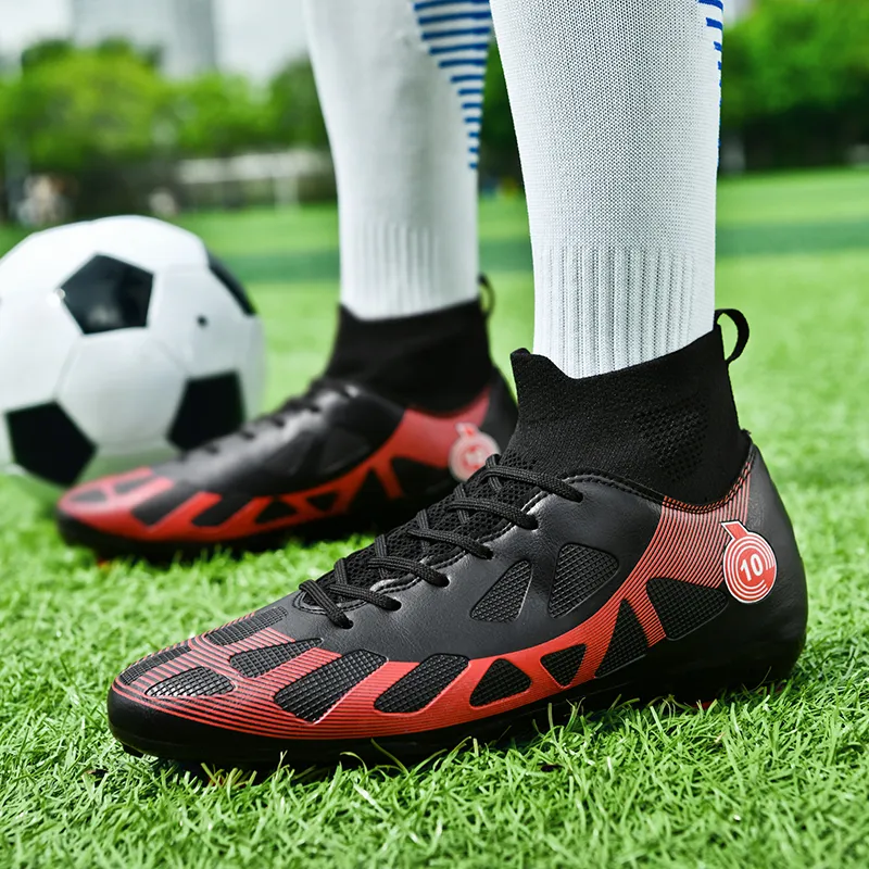 QIUTEXIONG FG Rubber Long Studs TF Rubber Broken Studs Soft Ground Firm Ground Slip Resistant Soccer Shoes Unisex-18