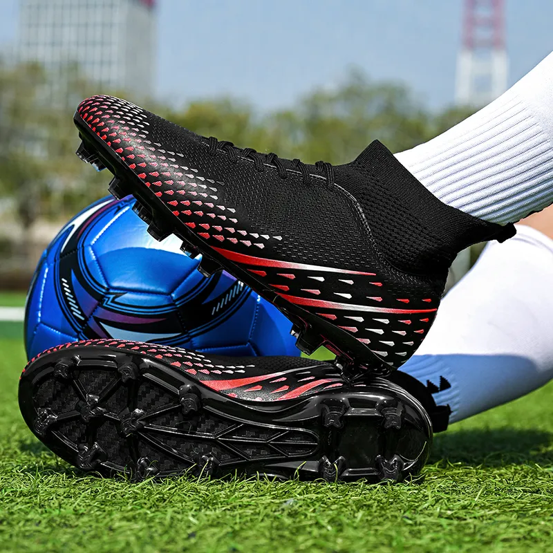 QIUTEXIONG Soft Ground, Artificial Ground, Natural Ground Anti Slip Wear Resistant Soccer Shoes Unisex-10