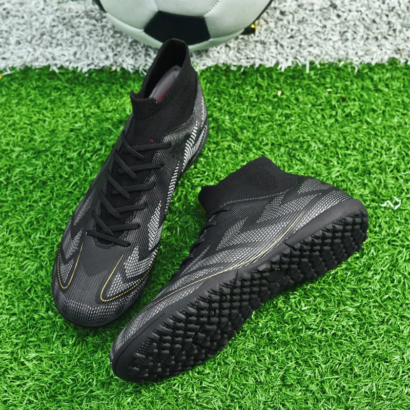 QIUTEXIONG FG Rubber Long Studs TF Rubber Broken Studs Cushioning Support Impact Resistant Soccer Shoes Unisex-5