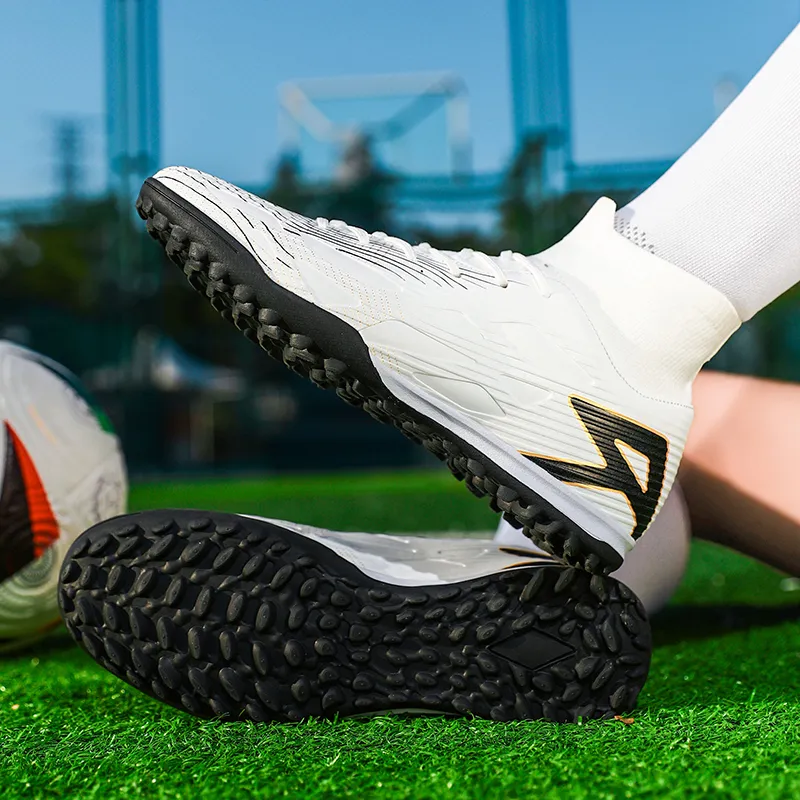 QIUTEXIONG FG Rubber Long Studs TF Rubber Broken Studs Soft Ground Firm Ground Slip Resistant Soccer Shoes Unisex-9