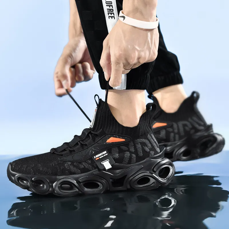 QIUTEXIONG Cushioning And Breathable Mid Top Marathon Training Physical Fitness Test Physical Exam Running Shoes Men's-10